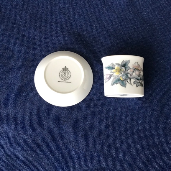 Vintage Royal Worcester Woodland Toothpick Tea bag Coaster Trinket Dish Set NIB - Picture 2 of 7